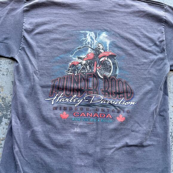 Vintage 90’s Faded Harley Davidson Canada Tee L - Picture 3 of 8